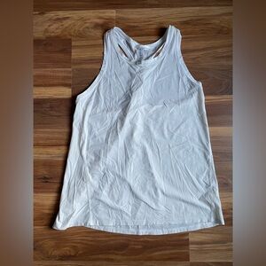 Athleta White Racerback Tank Top | women's large
